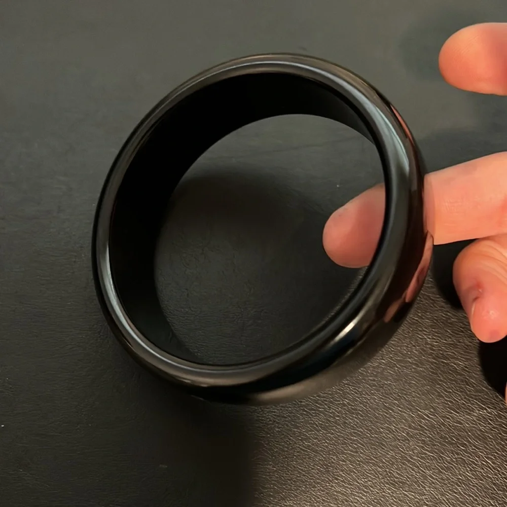 Vintage Black Plastic Bangle Bracelet, Retro, Boho